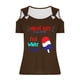 thumbnail image 3 of Tops de Hombro Frío para las Mujeres Día de la Independencia Impreso Fuera Del Hombro Blusa con Cuello en V, Fuera Del Hombro de las Mujeres, 3 of 4