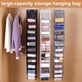thumbnail image 4 of Legging Organizer for Closet Hanging 20 Pockets, Clear Hanging Legging Organizer Closet, Oxford Cloth Legging Storage for Wardrobe Behind Door(2Pack*Black), 4 of 4