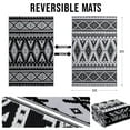 thumbnail image 7 of Smiry Waterproof Outdoor Rug, Reversible Outdoor Plastic Straw Rug, Lightweight Patio Rug For Indoor/Outdoor, 5' x 8' outdoor area rug, Black & White, 7 of 7