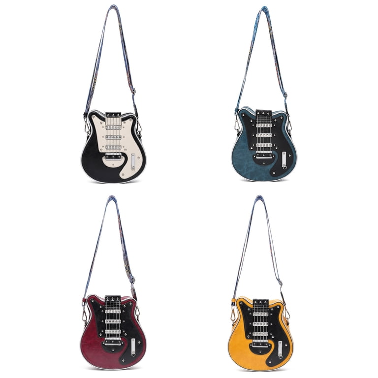RUISINERY Stylish Guitar Shaped PU Leather Crossbody Bag  display picture 1