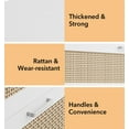 thumbnail image 6 of Hetoy 30% Off！4 Drawer Rattan Dresser Stylish Wooden Dresser for Bedroom, Closet, Living Room, or Hallway | Practical Design with Charging Station,Oak Natural, 6 of 8