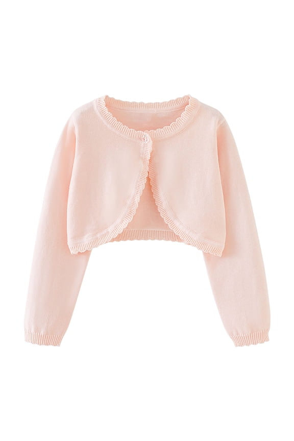 Toddler Kids Girls Cardigan Long Sleeve Button Down Cover Up Knit Tops Fall Crop Jacket