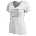 thumbnail image 2 of Women's White New York Rangers Whiteout V-Neck T-Shirt, 2 of 3