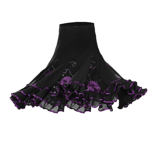 Jupe flamenco pour Femmes Robe maxi Jupe de Danse