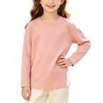 thumbnail image 3 of Loopsun Kids Boys Girls Fall Tops 1-11Years Solid Long Sleeve Pullover Shirts, 3 of 5