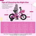 thumbnail image 3 of Costway Vélo pour Enfants de 14 Pouces avec Roues Stabilisatrices, Panier, Freins à Main et à Rétropédalage, Siège Ajustable, 3 of 9