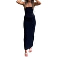 thumbnail image 1 of VISgogo, vestido ajustado informal para mujer, falda/vestido de punto de algodón de vacaciones de Color sólido, ropa de hogar para mujer VISgogo moda, 1 of 4