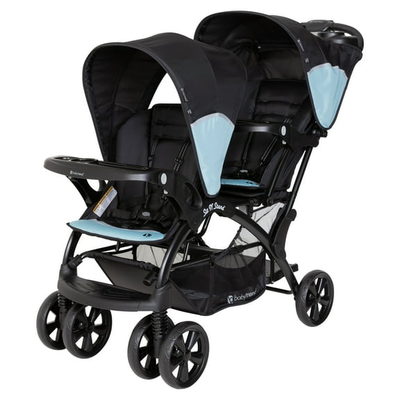 Baby Trend Sit N' Stand Double Stroller, Desert Blue