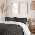 thumbnail image 2 of Ambesonne Tropical Down Alternative Quilt Comforter, Art Monochrome Palm Leaves, Twin, Dimgray Amber, 2 of 5
