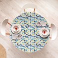 thumbnail image 4 of Ambesonne Numbers Pattern Fitted Round Tablecloth, Math Themed Design, 56"- 60" Diameter, Blue Yellow and White, 4 of 5