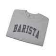 thumbnail image 3 of Barista Sweatshirt Gifts Crew Neck Shirt Long Sleeve Unisex, 3 of 7