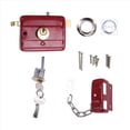thumbnail image 2 of Cerradura Antirrobo de Hierro Fundido Puerta Exterior Seguro Múltiple Seguridad Hogar Dormitorio Interior con Llave Cerradura de Puerta de Madera, 2 of 5