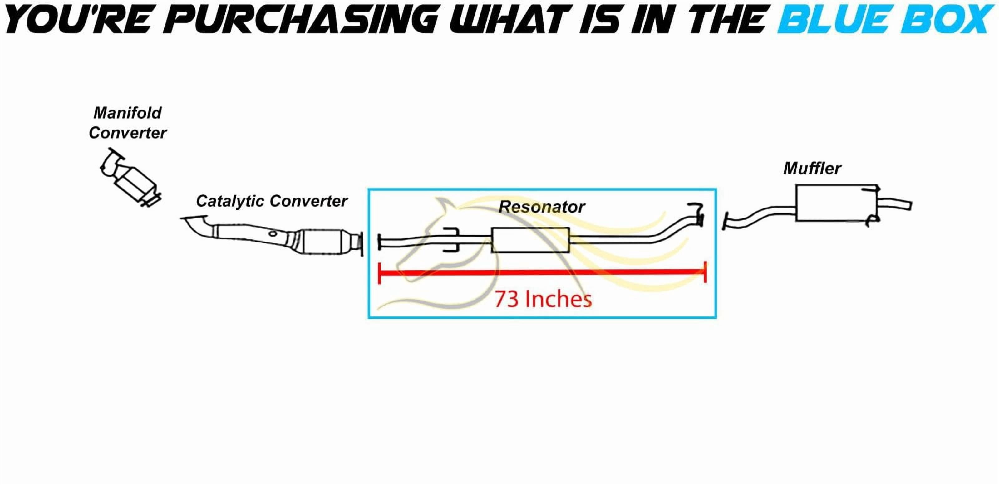 Exhaust Resonator Pipe for 2010-2011 Honda CR-V 2.4L - Stainless Steel