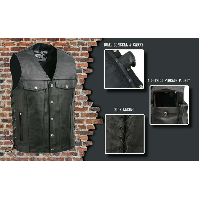 Event leather vest deals