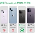 thumbnail image 2 of Compatible with iPhone 14 Pro Case, Clear Soft Shockproof Protective Slim Thin Bumper Cover Transparent Phone Case, Gradient Black, 2 of 15