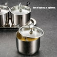 thumbnail image 4 of CIYISON Premium Stainless Steel Sugar Bowls With Clear Glass Lid and Spoon For Freshness, 4 of 8