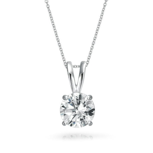 Bling Jewelry Simple 1ct Round Cubic Zirconia Aaa Cz Solitaire Pendant Necklace For Women Girlfriend Teen 925 Sterling Silver Com - Zirconia Pendant Necklace Bling Jewelry Simple 1ct Round Cubic Zirconia Aaa Cz Solitaire Pendant Necklace For Women Girlfriend Teen 925 Sterling Silver Com - Zirconia Pendant Necklace