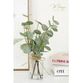 thumbnail image 6 of Muhanjia Artificial Eucalyptus Stems in Glass Vase with Faux Water,3Pcs Fake Plant with Double-Sided Green Leaves for Centerpiece(Double-Sided Green Eucalyptus), 6 of 9
