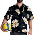 thumbnail image 4 of Daisy Men's Casual Poplin Button Down Short Sleeve Hawaiian Beach Shirt, 4 of 6