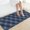 Blue and Black Checkered Pattern, variant on Blue and Black Checkered Pattern Non-Slip Bath Mat, Entryway Door Rug with Rubber Backing & Soft Surface, Water Absorbent Gifts for Bathroom Kitchen Entryway,20"x31.5"