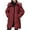 Wine118, variant on Darzheoy Women's Long Winter FauxFur Coat Puffer Warm Jacket with Detachable Hood