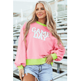 thumbnail image 6 of Plusashion Vibrant Pink Block Tee - Game Day Glam & Comfort!, 6 of 8