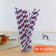 thumbnail image 2 of Pajitas de Rayas Rojas y Verdes, Papel Grueso y Resistente, Diseño Resistente a La Rotura, Elegantes y Modernas, Ideales para Fiestas, Desechables para Un Uso Fácil, Paquete de 100 Unidades., 2 of 7
