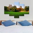 thumbnail image 1 of TISHIRON 5PCS Framed Canvas Wall Art Set,60"x40" Trees Lawn in Central Park Canvas Art Decor, 1 of 7