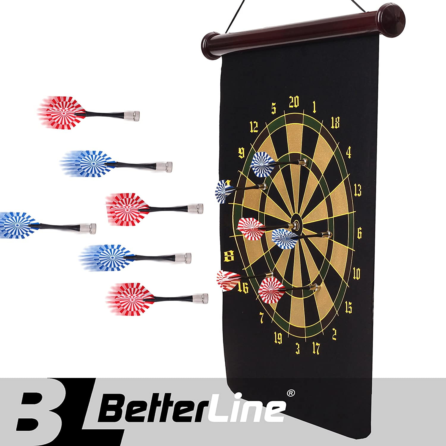 Dart Board Game Set 16.5 x 23 Inch (42 x 58cm) Rollup Board