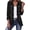 A02 Solid-black, variant on Women'S Open Front Jackets Ruffle Peplum Lapel Jacket Long Sleeve Outwear