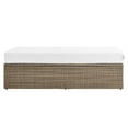 thumbnail image 2 of Modway Convene Outdoor Rectangle Synthetic Rattan Ottoman in Cappuccino/White, 2 of 3
