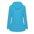 thumbnail image 1 of Kcodviy Manteau de Pluie Uni pour Femme Chandail en Molleton Femmes Extérieur Grande Taille Imperméable à Capuche Équipement de Neige Imperméable pour Femme Coupe-Vent, 1 of 3