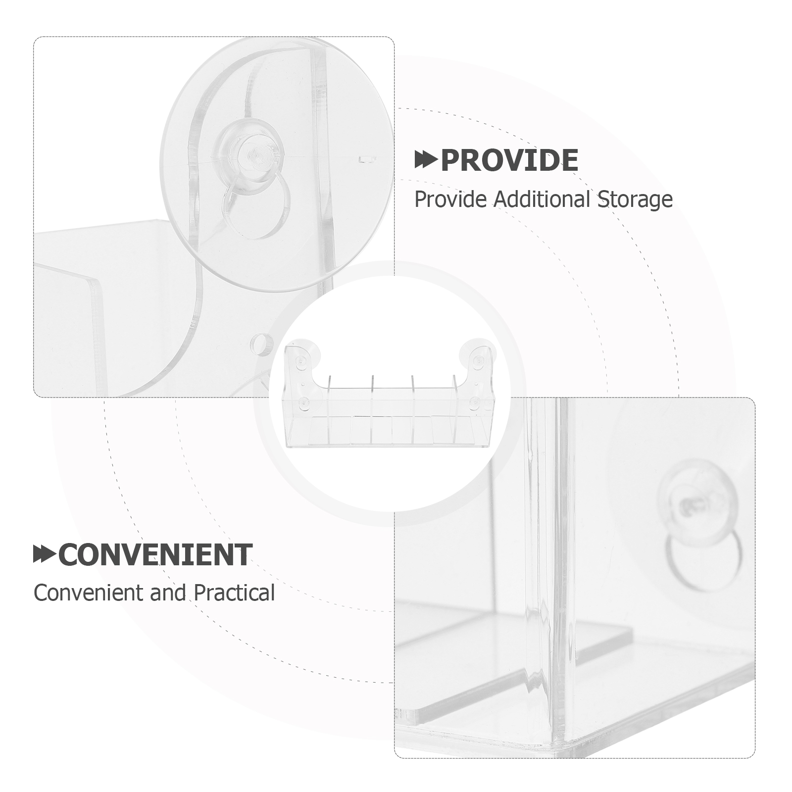 OUNONA Transparent Cup Shelf for Fridge Door, Space-Saving Beverage and Chocolate Storage Organizer