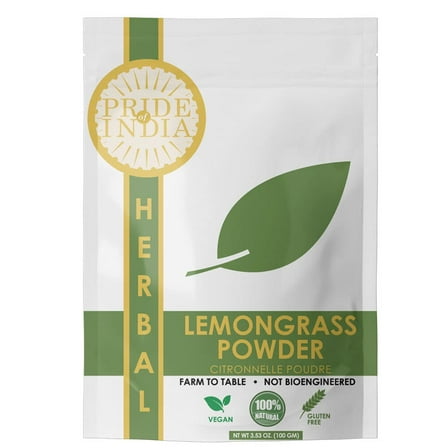 Pride of India Lemongrass Powder, 3.53 oz