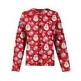 thumbnail image 6 of Women's Cute Fun Christmas Sweater Long Sleeve Knitted Sweater for Fall and Winter, Festive Holiday Wear, Perfect as Christmas Sweaters for Women and Christmas Gifts,Vermilion,Size 2XL, 6 of 7