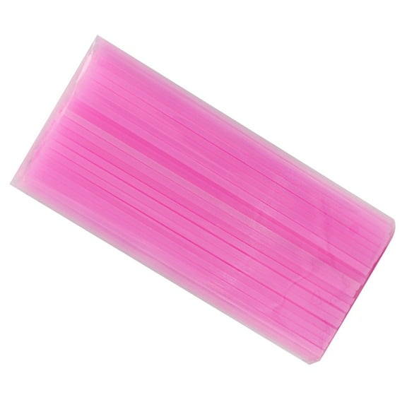 OUNONA Pink Plastic Drinking Straws for Parties and Everyday Use Great for Smoothies and Bubble Tea 26x0.6 cm