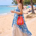thumbnail image 4 of BadPiggies Women's Knit Bucket Handbag Small Crochet Beach Tote Bag Detachable Handle Wrist Purse, 4 of 9
