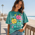 thumbnail image 4 of Happy to See Your Face Comfort Colors Shirt, Cute Apple Teacher Graphic Tee, Back to School Classroom Gift for Women, 4 of 6