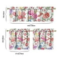 thumbnail image 6 of Kitchen Curtains and Valance Set 24 Inch Tier Pioneer Colorful Floral Curtains Small Drapes for Cafe Living Room Bathroom Farmhouse 3 Pieces Set Rod Pocket, 6 of 6