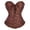 Halloween corset - Brown, variant on Gyujnb Women's Floral Jacquard Strapless Ruffle Overbust Corset Boned Bust Support Waist Cincher Fairy Halloween Nightclub Bustier Top,6XL