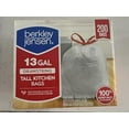 thumbnail image 2 of Berkley Jensen 13-Gal. Drawstring Tall Kitchen Bags, 200 ct., White, 2 of 2