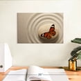 thumbnail image 3 of Elephant Stock Zen Orange Butterfly Wall Art - Horizontal Canvas Wall Art - Dining Room Wall Decor - Photography Animal Canvas - Beige And Orange Decor - 12" x 8", 3 of 8