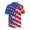 American Flag Print, variant on Starry Eagle American Flag Lightweight Men's Short Sleeve Button Down Shirt, Comfortable Button Front Men's Short Sleeve Shirt for Travel Beach Vacation