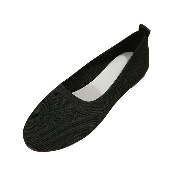 Adult Women Shoes Womens Air 1 Low Casual Shoes Size 9 Ladies Fashion Solid Color Breathable Mesh Shallow Mouth Comfortable Flat Casual Female Shoes(Black,6)