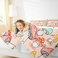 thumbnail image 4 of Homewish Colorful Cartoon Mushroom Bedding Comforter Set,Tropical Botanical Plant Twin Comforter Sets,Pink Blue Orange Bedding Set For Girls Teens,Ultra Soft Home Decor Reversible,2 Pieces, 4 of 8