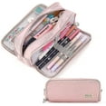 thumbnail image 1 of Large Pencil Case Big Capacity 3 Compartments Canvas Pencil Pouch For Students, 1 of 5