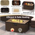 thumbnail image 6 of Gymax 4 PCS Outdoor Furniture Set w/ 32'' Fire Pit Table & Propane Tank Cover, 6 of 8