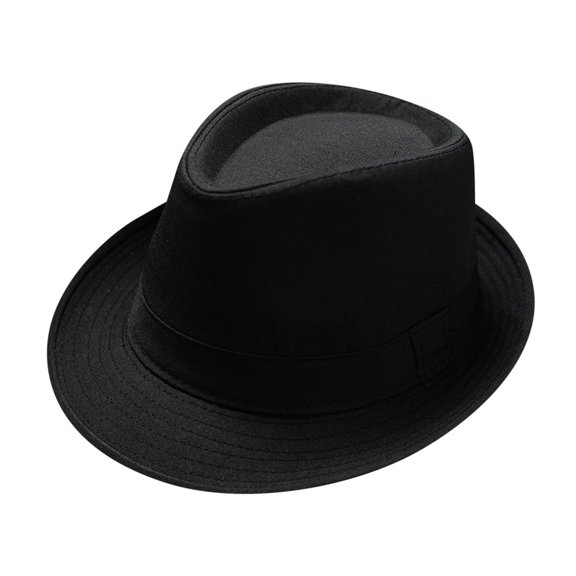 Nooxsoe Men Satin Ribbon Bow Band Wool Felt Wide Brim Fedora Hat Classic Timeless Dress Cap Soft Warm Fabric for Daily Church Western Outdoor Formal Party Travel Wear Black One Size