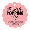 thumbnail image 1 of 100 PCS Personalized Baby Shower Favors Tags Custom Quote Thank You For Popping By Baby Shower Gift Hang Tags, 1 of 1