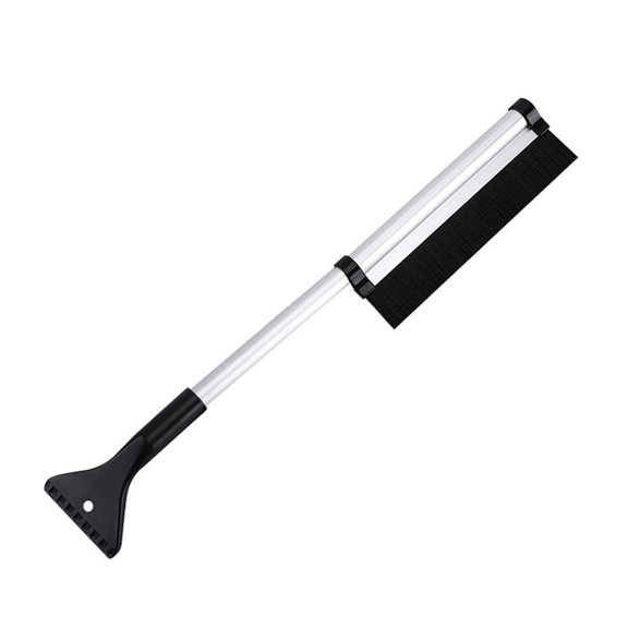 2-in-1 Snow Brush and Ice Scraper for Car Windshield with Foam Grip Long Handle Paint-Safe Snow Removal Tool Orange